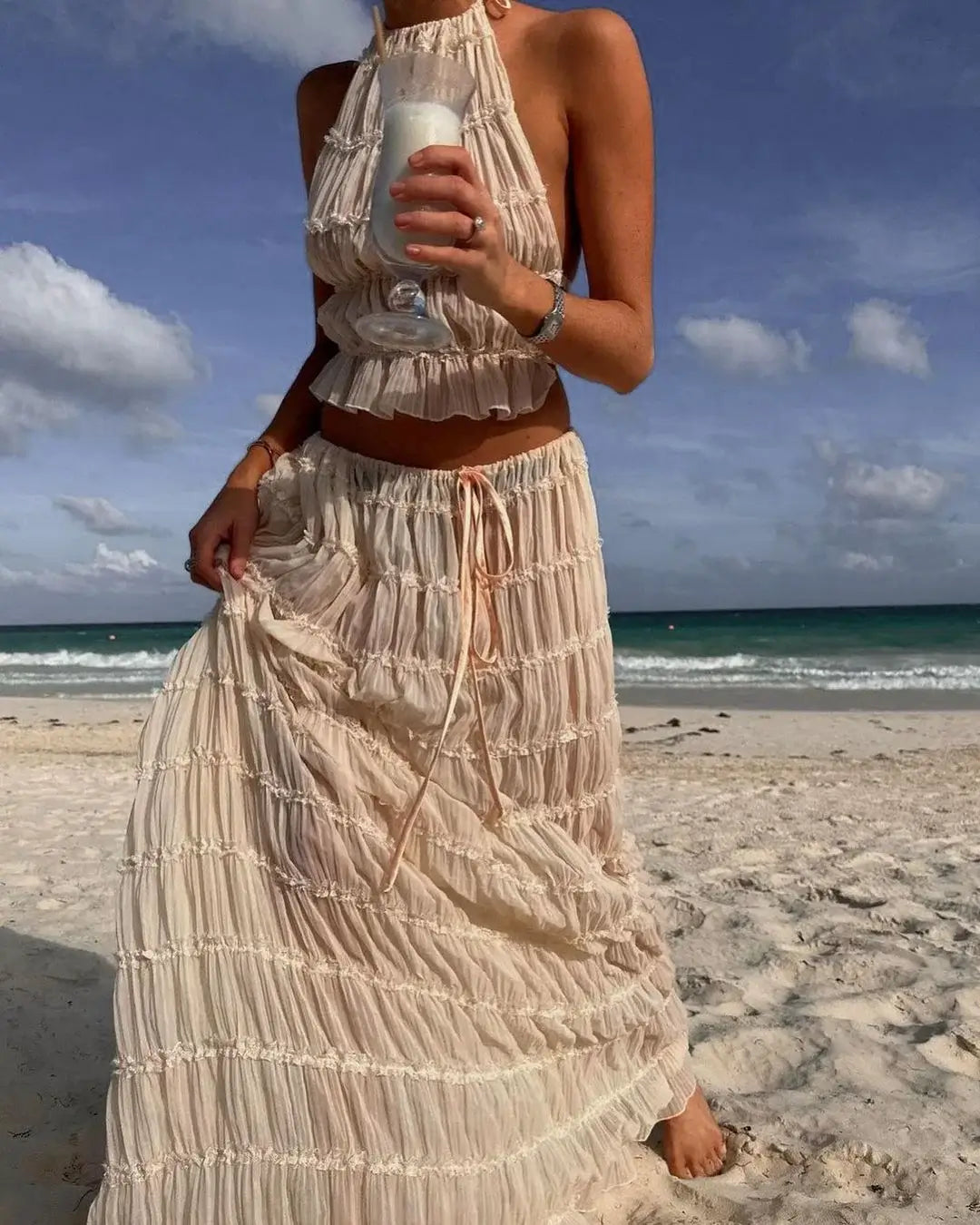 LioraGrace™ Two-Piece Halter Set