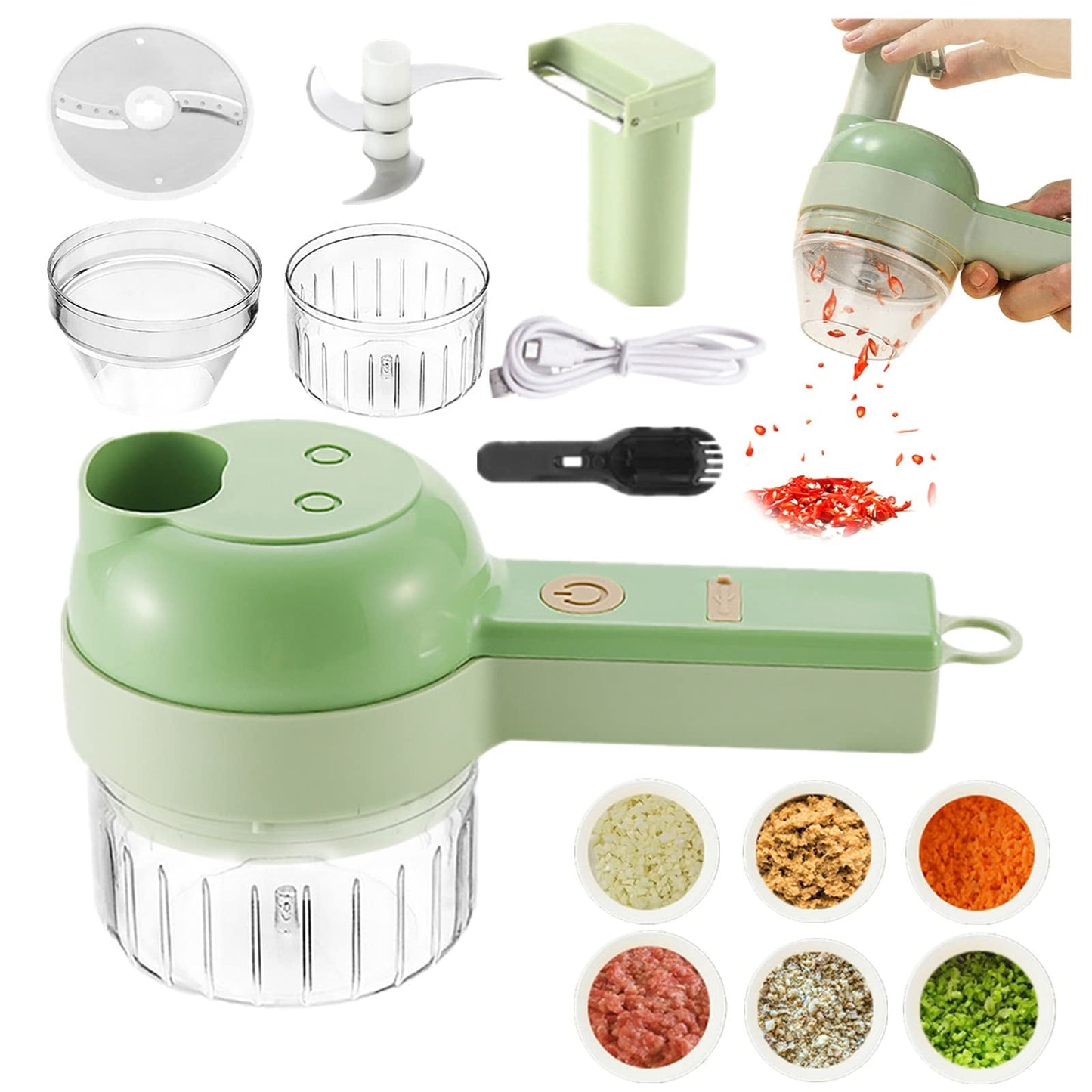 KitchenEase™ 4-in-1 groentesnijder