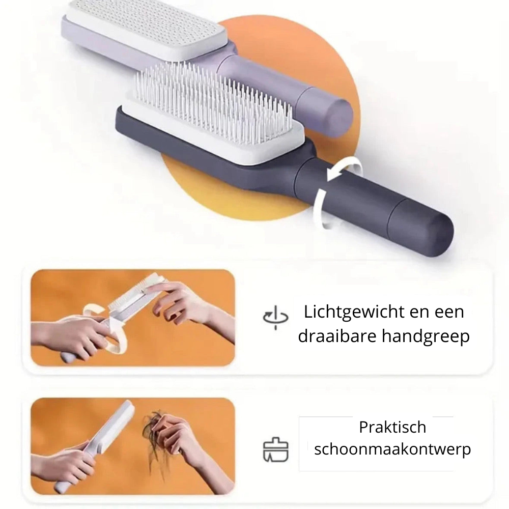 EasyBrush™ | Zelfreinigende haarborstel